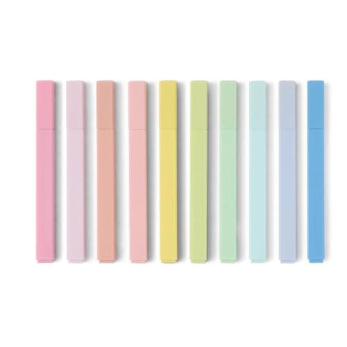 Amazon Basics Pastel Bible Highlighters Set, No Bleed, Chisel Tip, Assorted Colors, 10 Count - Image 1