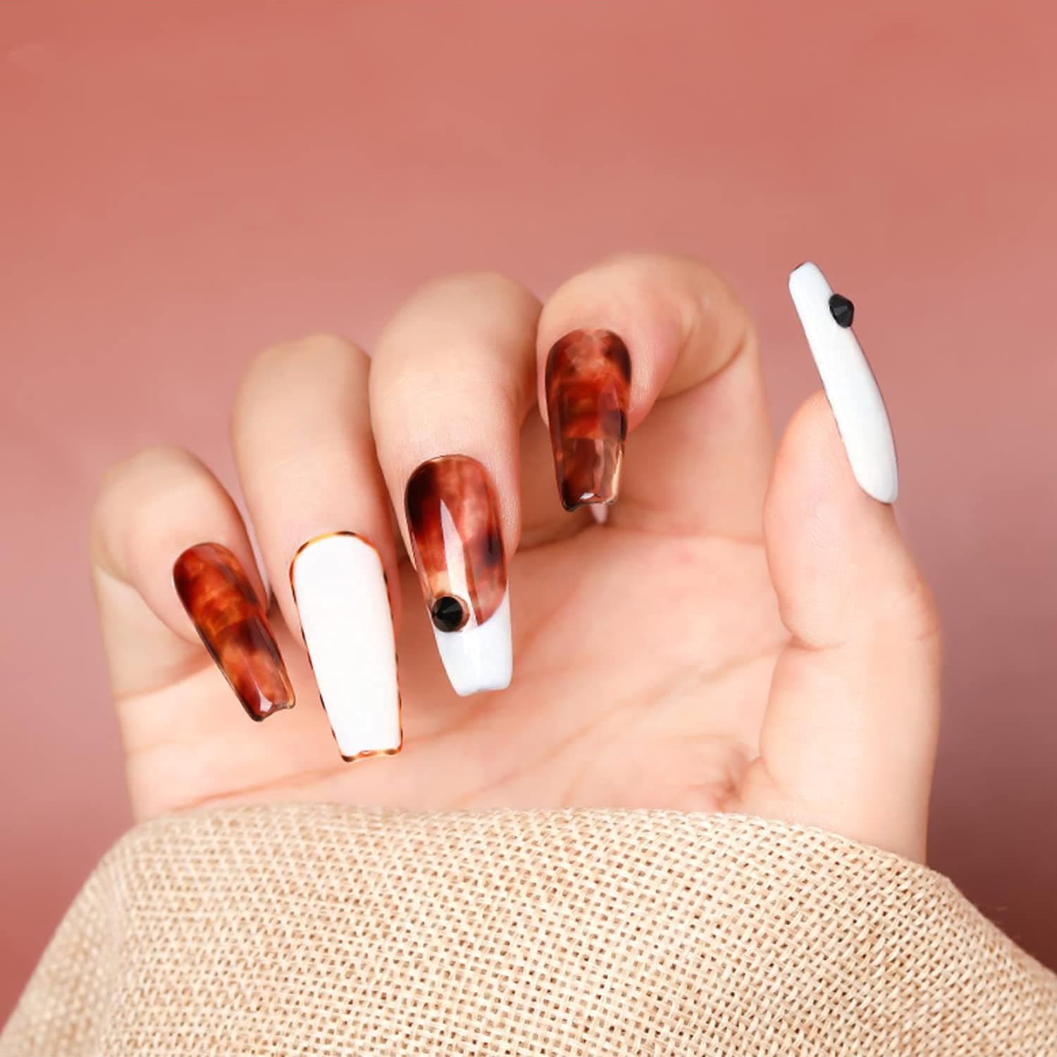 Senvenski Jelly Jelly Crystal Gel Nail Polish Nail Gel, Tortoise Shell Nails, Orange Clear Red Grey Brown Gel Nail Polish Gift UV LED Manicure Art Varnish Kit Set (BT6-002) thumbnail 8