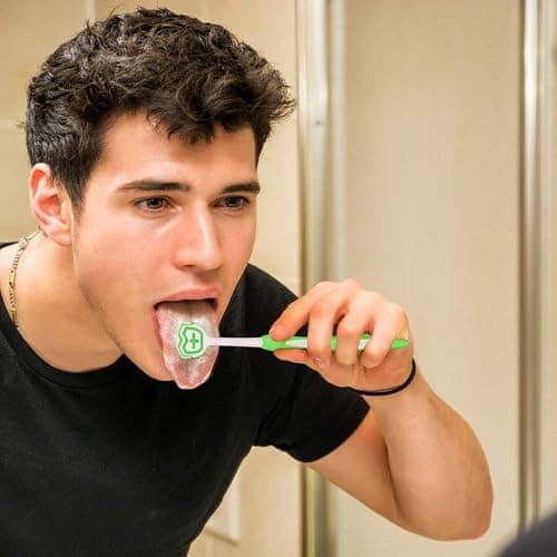 Tongue Brush, Tongue Scraper, Tongue Cleaner, Tongue Scraper Brush, Tongue Cleaner Brush, Tongue Brushes Helps Fight Bad Breath, 3 Tongue Scrapers, 3 Pack (Blue & Green & Red) thumbnail 4