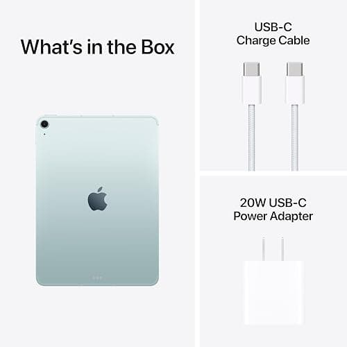 Apple iPad Air 11-inch with M3 chip Built for Apple Intelligence, Liquid Retina Display, 128GB, 12MP Front/Back Camera, Wi-Fi 6E + 5G Cellular, Touch ID — Blue with AppleCare+ (2 Years) thumbnail 6