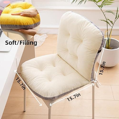 Yuthsona Non-Slip Rocking Chair Cushion Seat Cushion Plush with Ties Soft Seat Pad with High Back Desk Chair Pad for Office Car Home Dining Room Kitchen thumbnail 2