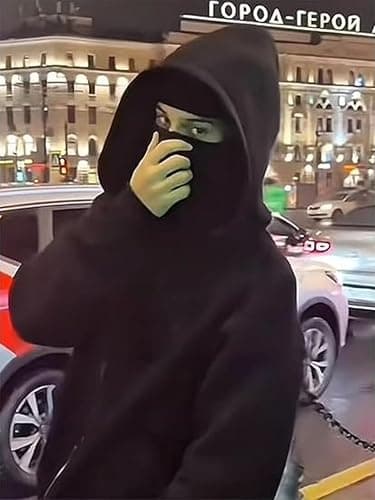 Generico Balaclava Ninja Zipper Hoodie with Built in Balaclava, Double Hooded Jacket Hoodie with Mask, Wind-Resistant Winter Hoodies thumbnail 3