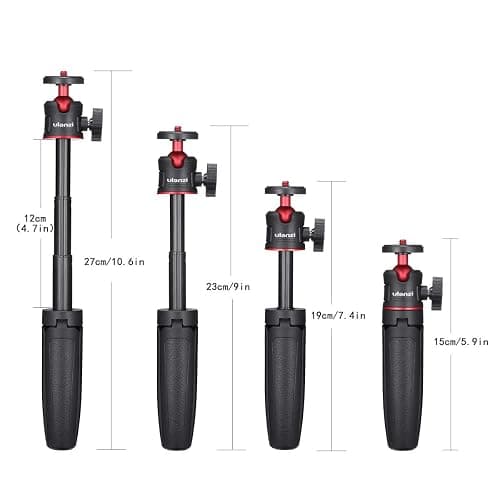 MT-08 Black Mini Tripod for Camera, 1/4" Screw Universal Tripod Compatible with DJI OSMO Pocket 3/Insta 360 x 5/OSMO 360/Sony/Canon/Nikon Fuji, Extendable Handheld Vlogging Video Filming Table Stand thumbnail 2