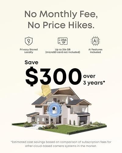 eufy Security 4K Indoor Camera E30-No Subscription,Work as Pet Camera,Nanny/Baby Monitor,360° Pan&Tilt,AI Auto Tracking,AI Detection,24/7 Recording,Color Night Vision,Two-Way Audio,Works with HomeKit thumbnail 8