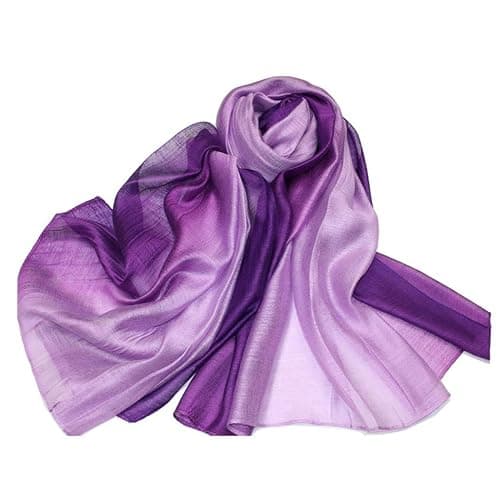 SNUG STAR Cotton Silk Scarf Elegant Soft Wraps Color Shade Scarves for Women - Image 1