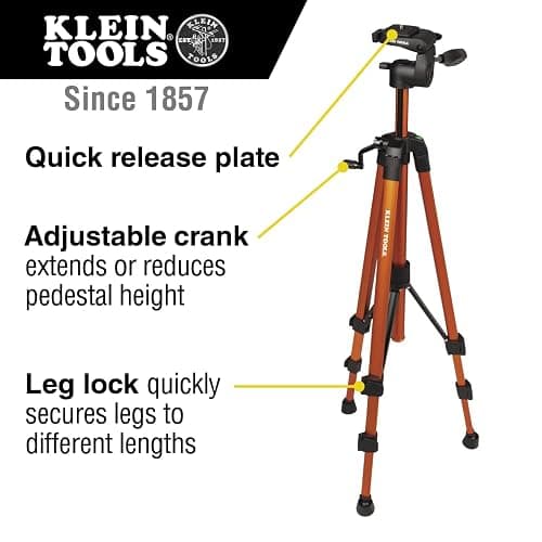 Klein Tools 69345 Tripod, Flexible Tripod with Mount, Lightweight Aluminum, Compatible with Klein Tools Laser Levels and Other Products thumbnail 2