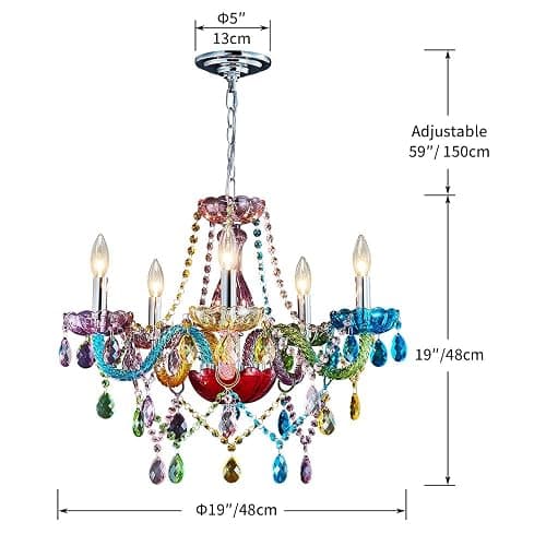 Saint Mossi Modern Colorful K9 Crystal Chandelier thumbnail 2