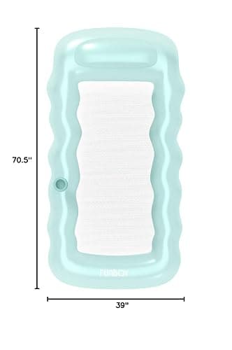 FUNBOY Clear Inflatable Mesh Pool Lounger Mesh Water Hammock with Built-in Pillow 70" Pool Hammock Float for Adults Swimming Pool Accessories & Tanning Pool Lounger Float for Pool Party & Summer thumbnail 4