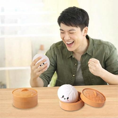 Hymhzy New 2026-Dumpling Squishies & Dumpling Squishy Mystery Box Squishy Dumpling (Pink) thumbnail 6