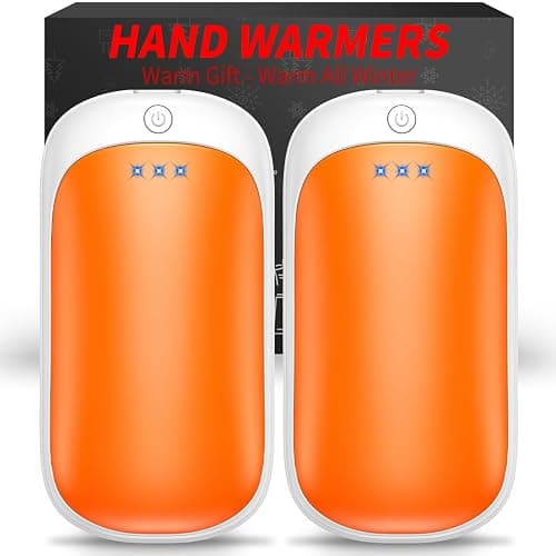 2 Pack Hand Warmers Rechargeable, Portable Electric Hand Warmers Reusable, USB 2 in 1 Handwarmers, Outdoor/Indoor/Warm Gifts for Men Women Kids - Image 1