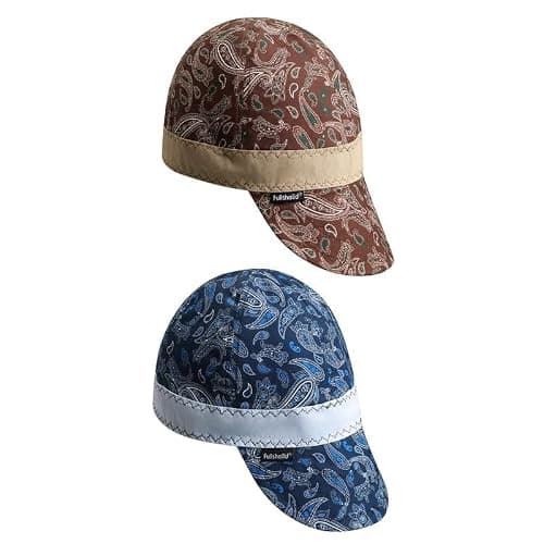 Fullsheild Reversible Welding Cap Flame Resistant CAT 2 Protective FR Welder Hats 6 Pannel Lightweight Printed for Men Women thumbnail 3