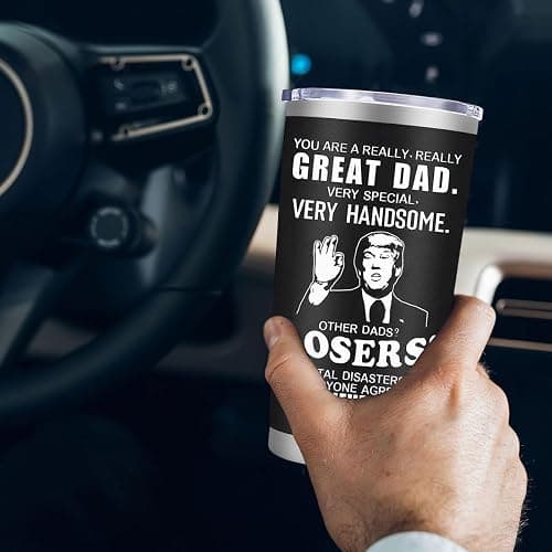 LEIOH Fathers Day Dad Gifts from Daughter Son,Dad Birthday Gifts,Fathers Day Birthday Gift for Men Papa Grandpa Uncle Stepdad,20 oz Tumbler Mug Black thumbnail 5