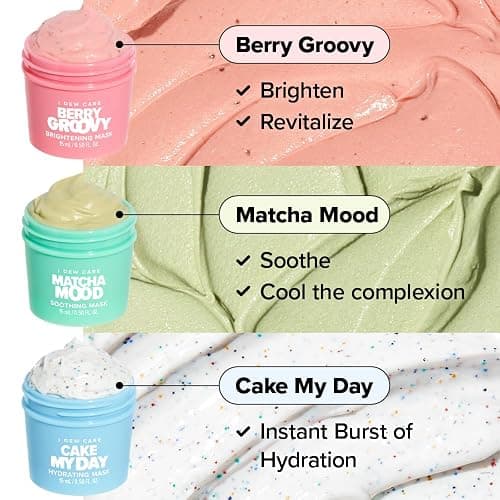I DEW CARE Wash Off Face Mask Skincare Gift Set - Mini Scoops | Facial Masks, Matcha, Korean Skincare, Pore Cleansing Mask, Cruelty-Free, Travel Size, Mini Set, Stocking Stuffers, Teen Girl Gift Set thumbnail 5