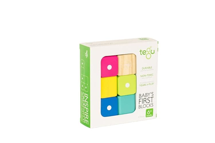 Tegu 6 Piece Magnetic Baby’s First Building Blocks, Tints thumbnail 3