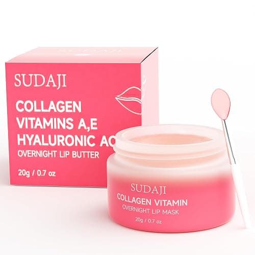 SUDAJI Collagen Lip Mask, Hydrating Lip Balm, Lip Moisture with Hyaluronic Acid & Vitamins E, A- Overnight Sleeping Nourishing Lip Butter Balm for Dry Lips 0.7 Oz​​ thumbnail 9