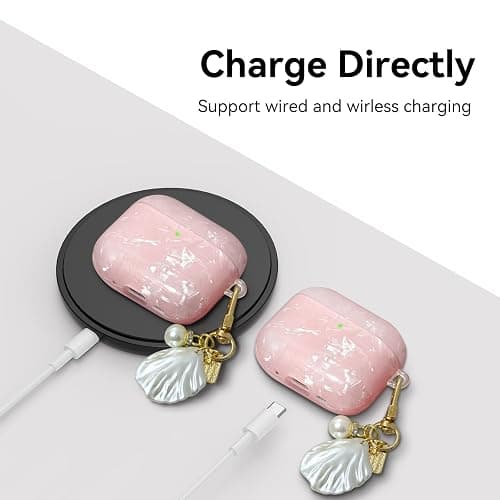 Compatible with AirPods 4 Case 2024, Cute TPU Protective Case Cover for AirPods with Cleaner Kit and Shell Lanyard Accessories for Women Girls thumbnail 5