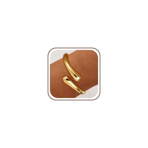 Eaciy Gold Bracelets for Women Trendy - 14K Gold Plated Bangle Bracelet Chunky Adjustable Twist Cuff Gold Bracelet Non Tarnish Waterproof Jewelry for Women Gifts - Image 1