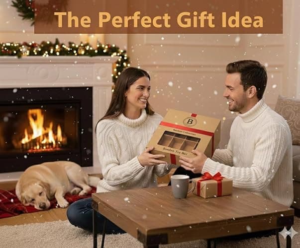 Tea Bag Organizer - Christmas Gift Bamboo Tea Box Organizer Storage Box, Tea Bag Holder with Drawer & Acrylic Window, Magnetic Lid Keeps Tea Bags Fresh - Tea Organizer Caddy (Tea Not Included) thumbnail 2
