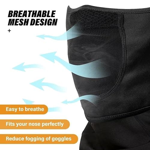 SAITAG Balaclava Ski Mask Warm Face Mask for Cold Weather Winter Skiing Snowboarding Motorcycling Ice Fishing Men thumbnail 4