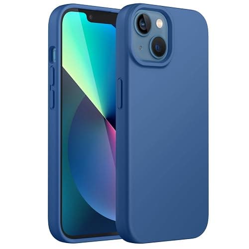 JETech Silicone Case for iPhone 13 6.1-Inch, Silky-Soft Touch Full-Body Protective Phone Case, Shockproof Cover with Microfiber Lining (Blue Jay) - Image 1