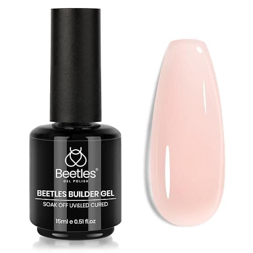 Beetles Builder Gel for Nails, 8 in 1 Natural Nude Translucent Color | for Thickening, Strengthening and Building Instant Apex,Beginner-Friendly DIY Salon at Home, UV & LED Lamp Cured Needed - Image 1