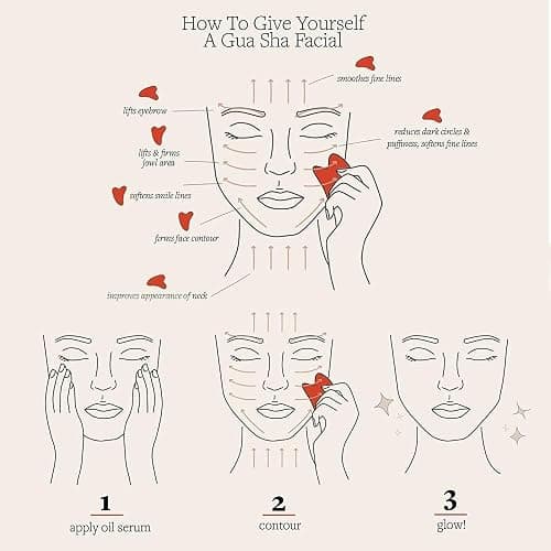Ditind Gua Sha, Jade Stone Gua Sha Massage Tool, Guasha Tool for Face and Body Skin Massage. Gua Sha Set for Toxins Prevents Wrinkles for SPA Acupuncture, Therapy Trigger Point Treatment. thumbnail 8