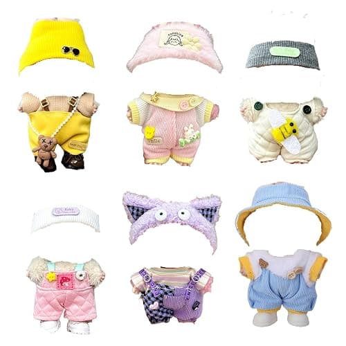 Clothes for 17 cm Dolls - 6 Set Clothes for 6.7 inch Doll, Premium Stylish Outfit with Accessories for Play & Display(No Doll (SET3) - Image 1