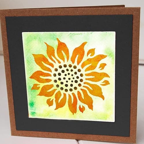 DLY LIFESTYLE Sunflower Stencil for Painting on Wood, Canvas, Paper, Fabric, Walls and Furniture - Sunflower Flower Stencil - 6x6 Inches - Reusable DIY Art and Craft Stencils - Floral thumbnail 3