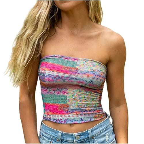 Y2K Floral Tube Top