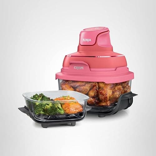 Ninja Crispi 4-in-1 Glass Air Fryer | 450°F | Non-Toxic | 4QT & 6-Cup Glass Containers w/Lids | Microwave, Freezer, Dishwasher Safe | Max Crisp, Air Fry, Bake, Recrisp | Cherry Crush | FN101DR thumbnail 17