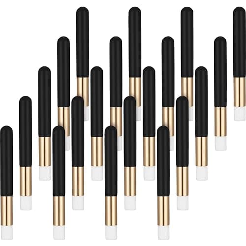 Hicarer 20-Piece Lash Shampoo Brush Set, Black, Fiber Bristles, Wood Handle, Nose Pore Deep Cleaning, Facial Cleansing, Eyelash Extensions, Blackhead Brush for Women, Cosmetic Tools thumbnail 4
