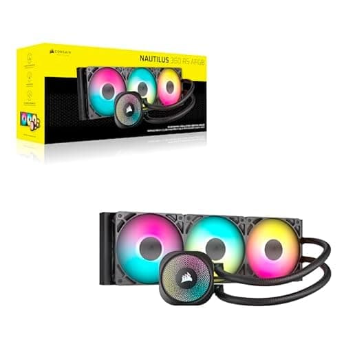 CORSAIR Nautilus 360 RS ARGB Liquid CPU Cooler – 360mm AIO – Low-Noise – Direct Motherboard Connection – Daisy-Chain – Intel LGA 1851/1700, AMD AM5/AM4 – 3X RS120 ARGB Fans Included – Black thumbnail 9