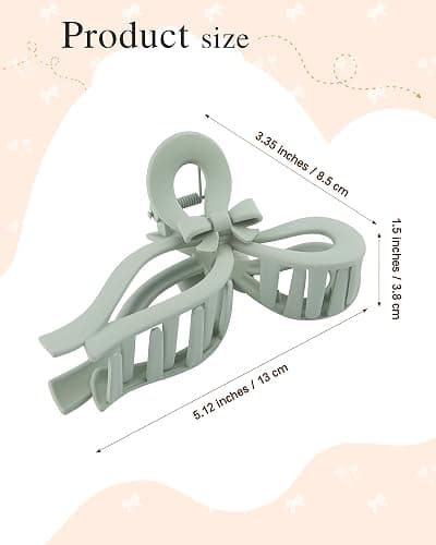 5" Extra Large Bow Hair Clips Women Cute Bow Claw Clip 4PCS Jumbo Hair Claw Clips for Thick and Long Hair Bows thumbnail 2
