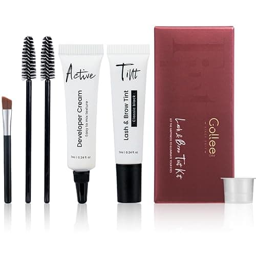 Lash Color Kit, Professional Eyelash and Brow Color Kit with Complete Tools for Salon Or at Home Use, Natural Ingredients Long Lasting Safe & Easy to Use -Black - Image 1