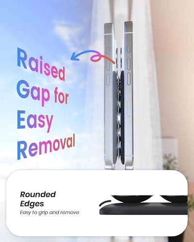Klearlook Magnetic Suction Phone Mount for MagSafe Case, Removable Sticky Phone Grip Holder for Hands-Free Makeup/Selfie/Live Streaming/Vlog for TikTok & Instagram Influencer/Creator, Black thumbnail 5