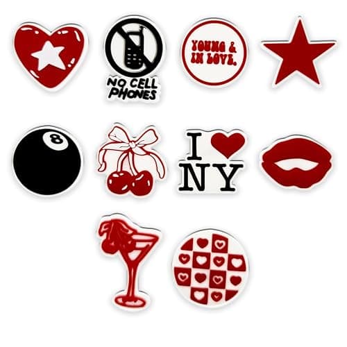 10PCS Downtown Girl Shoe Charms, Aesthetic Shoe Decoration Charms Clog Slides, Y2K Shoe Charms for Women Teens Girls - Image 1