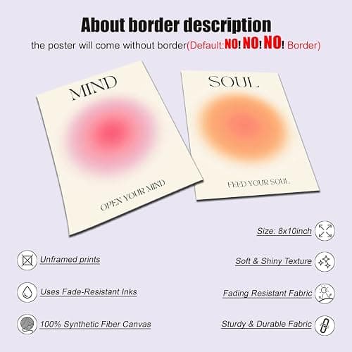 NCYEL 4 colorful abstract halo posters angel number positive energy inspirational language inspirational wall art bedroom girls room pink decoration living room bedroom apartment hotel dormitory 8x10 - yellow angel halo - unframed 8x10 inch thumbnail 4