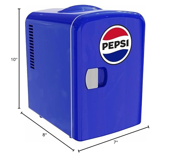 CURTIS Pepsi 6-can Mini Fridge, BLUE, 4 liters thumbnail 3