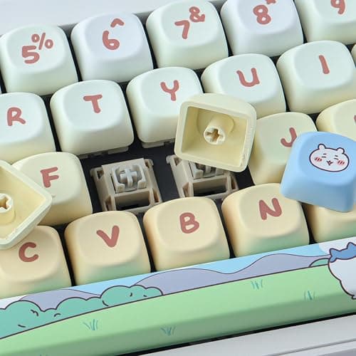 TYRIXKI PBT Keycaps 145 Keys MOA Profile Cute Keycap Dye-Sublimation Kawaii Anime Keycaps for Cherry Gateron MX Switches Mechanical Keyboards thumbnail 8