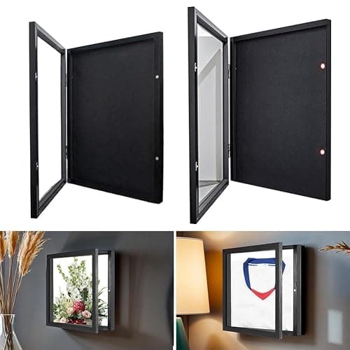 T Shirt Display Frame,Solid Wood T-Shirt Display Frame with UV Protection Acrylic,for S/M/L Shirts,T-Shirt Picture Frame,Wall Mount or Desktop Display Case for T-Shirts, Jerseys, Memorabilia thumbnail 9