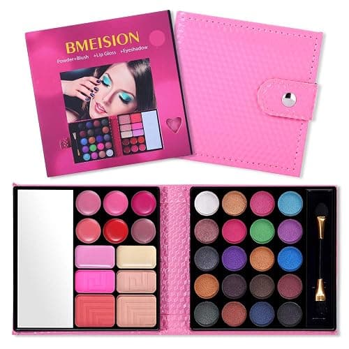 All in One Makeup Kit - 20 Eyeshadow, 6 Lip Glosses, 3 Blushers, 2 Powder, 1 Concealer, 1 Mirror, 1 Brush, Make Up Gift Set for Teen Girls, Beginners And Pros thumbnail 2
