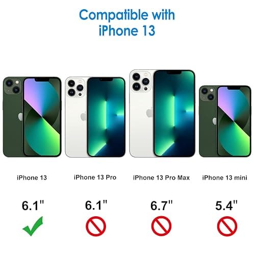 JETech Case for iPhone 13 6.1-Inch, Non-Yellowing Shockproof Phone Bumper Cover, Anti-Scratch Clear Back (Alpine Green) thumbnail 2