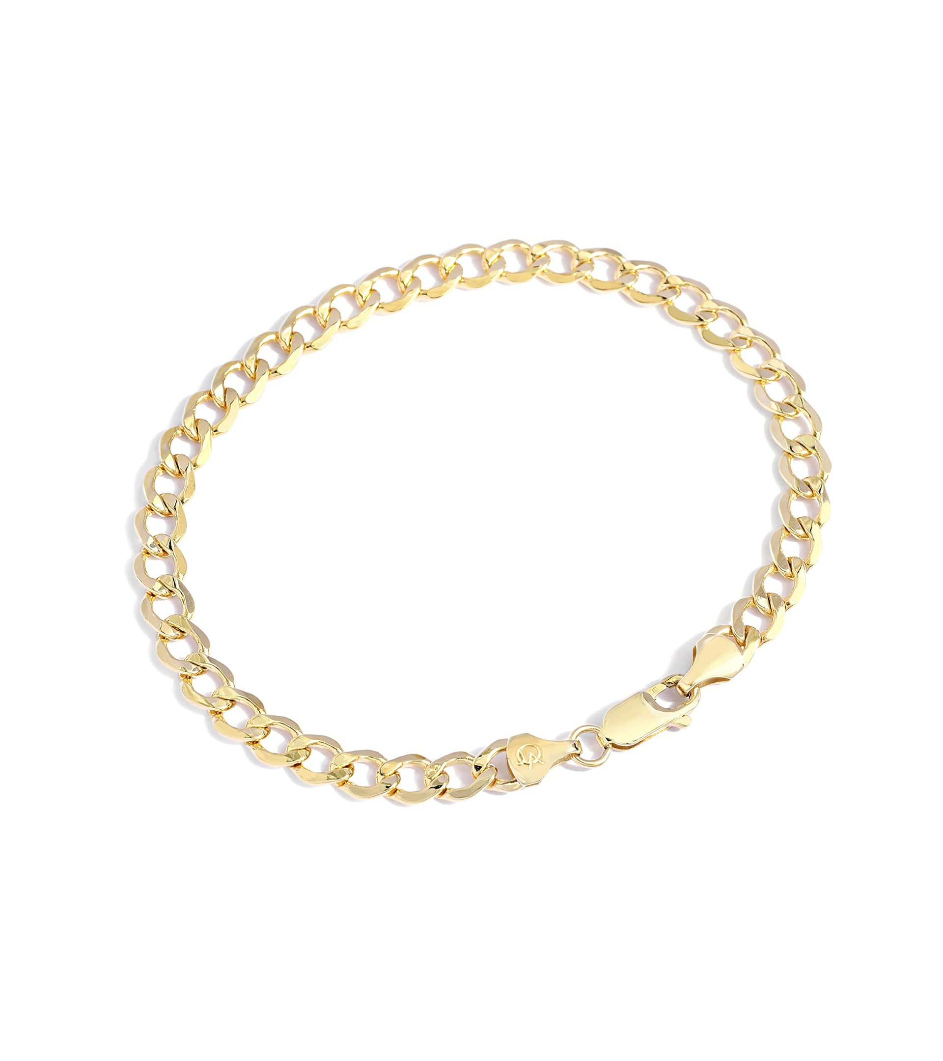 Jewelry Atelier - Colección de pulseras de cadena rellenas de oro amarillo macizo de 14 quilates para mujeres y hombres con diferentes tamaños (4,5 mm, 5,5 mm), 7.5 inches, 8.5 inches, Metal, No es - Image 1