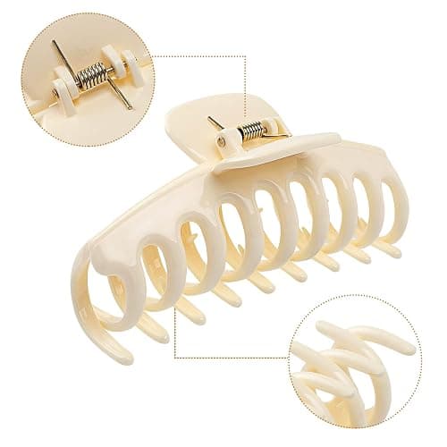 laxizar Claw Clip Hair Clip 8 Pack 4.3 Ihch Rectangular Hair Clips for Women Girls Large Hair Jaw Clips Hair Clamps thumbnail 4