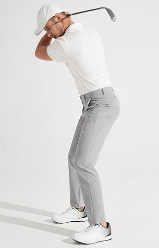 Libin Mens Golf Pants Stretch Work Dress Pants 30"/32"/34" Quick Dry Lightweight Casual Comfy Trousers with Pockets thumbnail 2