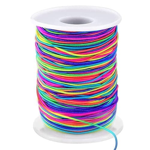 Elastic String for Bracelets, 1mm x 330 Feet Sturdy Rainbow Elastic Cord for Jewelry Making, Necklaces, Beading and Crafts - Image 1
