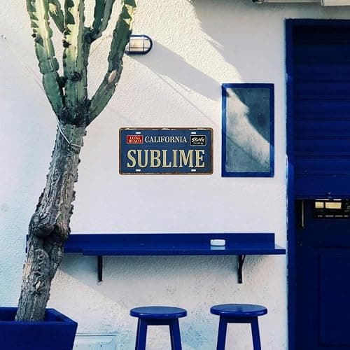 Sublime Poster Vintage Metal Tin Sign Sublime California Sign Funny Street Signs Long Beach California Sublime Poster 90s Posters Hippie Room Decor For Home Cafe Bar Pub, Car Vehicle License Plate Souvenir Wall Decor thumbnail 7