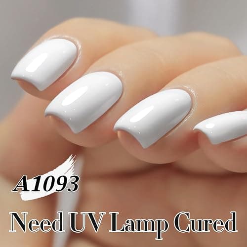 Double Rhythm 15ML Gel Nail Polish Pure Sheer Same Color Same Bottle Soak Off Gel Polish Art Manicure Salon DIY at Home for Women (White-A1093) thumbnail 5