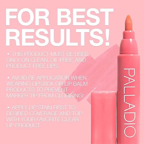 Palladio Lip Stain, Hydrating and Waterproof Formula, Matte Color Look, Longlasting All Day Wear Lip Color, Smudge Proof Natural Finish, Precise Chisel Tip Marker, Mocha Cream thumbnail 7