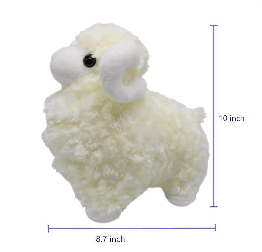 Cuddly Sheep Stuffed Animal Adorable Fluffy Plush Sheep Toy Super Soft and Cute Lamb Doll Pretty Sweet Gifts for Kids Boys and Girls Present for Birthday or Party 10 Inches thumbnail 3